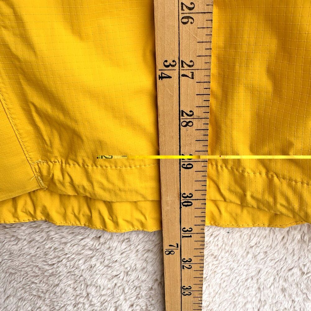 VTG LL Bean Yellow Rain Jacket Mens L Reg Hooded Full Zip Waterproof Pockets - Picture 7 of 11